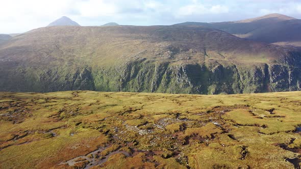 The Beautiful Farscallop Mountain View Towards the Staghall Mountain in the Derryveaghs in County