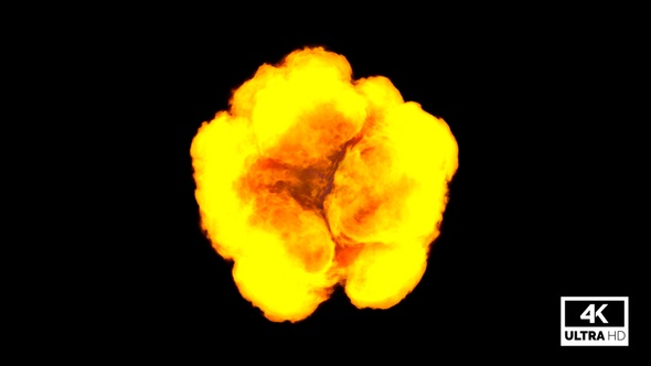 Explosion Of Fire Top View