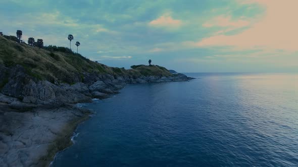 Aerial Fly Over Bay in Phuket, Thailand