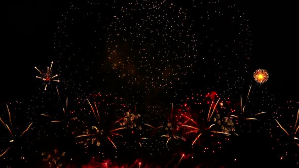 Fireworks Flow Realistick in Black Sky