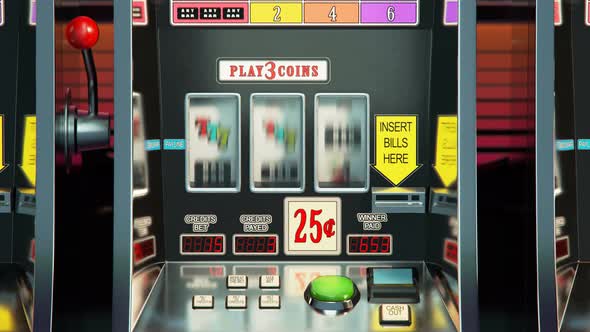 Casino slot game. Winning combination. Las Vegas, hazard game of chance.