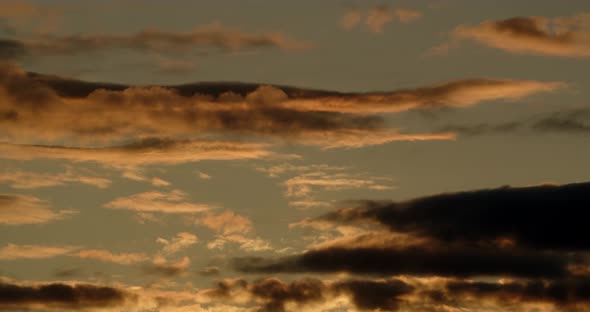 Storm Clouds At Sunset Close Up Timelapse