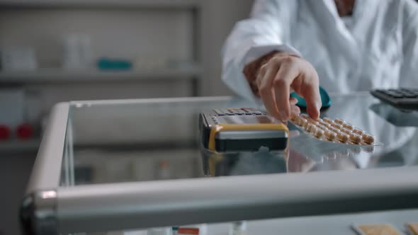 Sale of Pills in the Pharmacy Through the Terminal with Credit or Debit Card