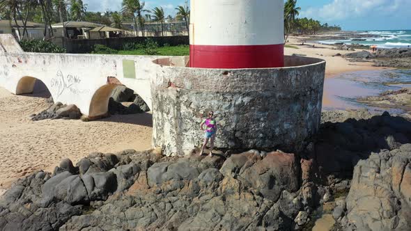 Tropical travel destinations at brazilian northeast. Salvador Bahia Brazil.