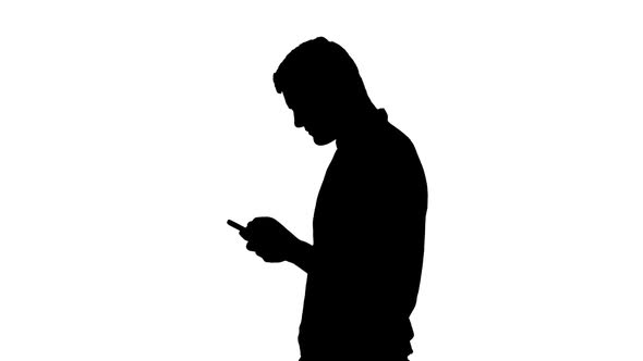 Man using smartphone