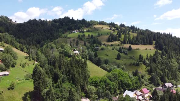 Aerial Landscape in Apuseni Mountains, Romania