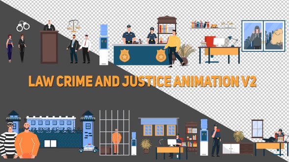 Law Crime And Justice Animation V2