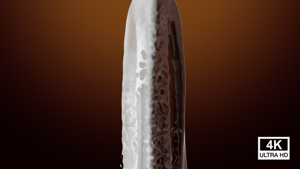 Chocolate And Milk Splash Fountain 4K