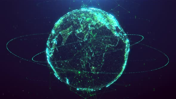 Tech Digital Network Data Earth