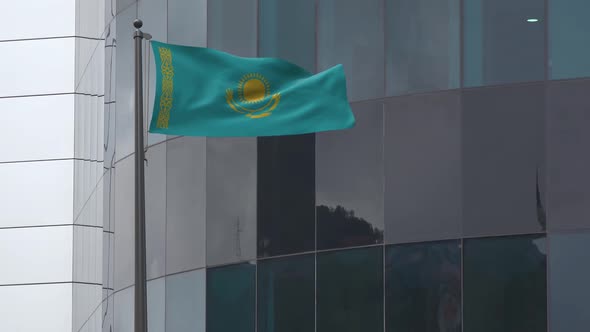 Kazakhstan  Flag Background 2K