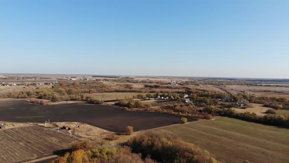 Beautiful Rural Autumn Landscape From a Height in Russia