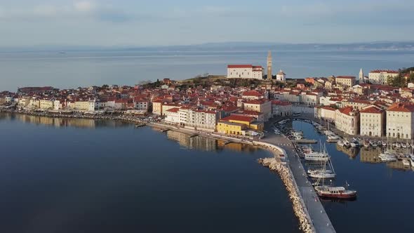 Aerial View of Piran, Slovenia