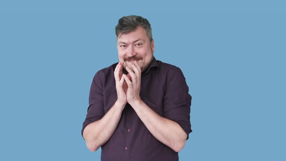 Sneaky Man Tricky Plan Funny Guy Waiting Gif Loop alt