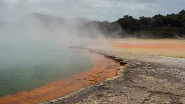 Champagne Pool from Wai-O-Tapu Park, New Zealand