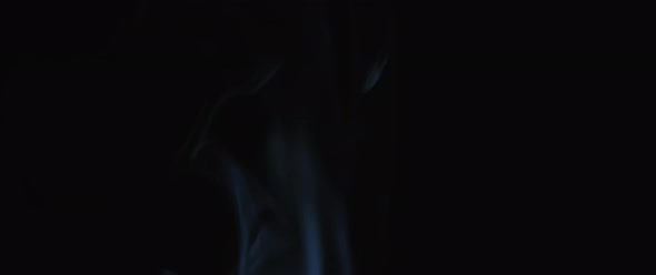 Abstract incense flames rising slowly on black background alt