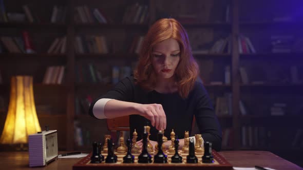 Girl Play Chess