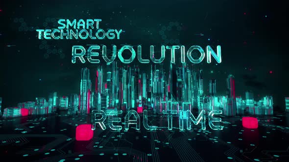 Smart Factory with Digital Technology Hitech Concept