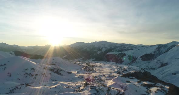 Sunrise and mountains