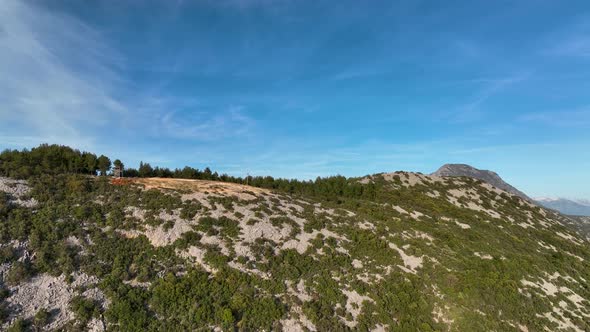 Background Textured Mountains aerial view 4 K