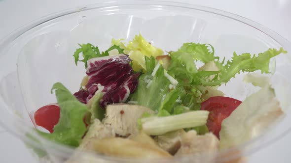 4k Macro Rotation Assorted Green Salad