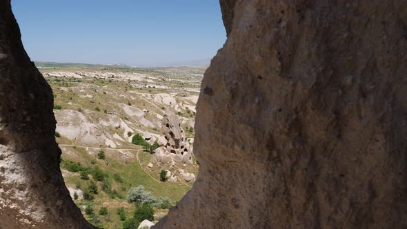 Large Stone Town of Uchhisar in Turkey