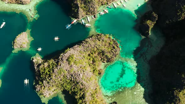 Seascape with Lagoons and Turquoise Water