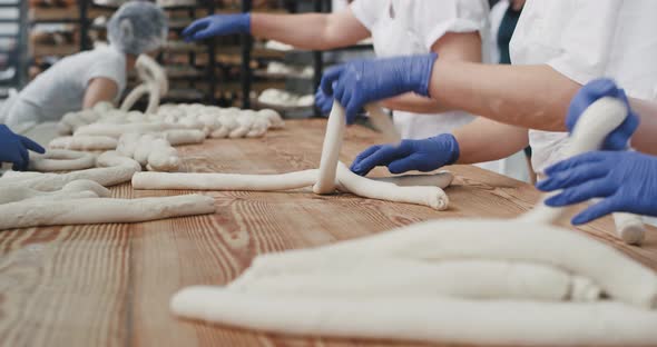 Working Process of a Bread in a Bakery , Fresh