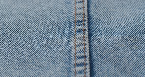 Blue Jeans Fabric Closeup
