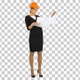 Young engineer woman reading technical, Alpha Channel - VideoHive Item for Sale