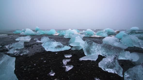 Icebergs on Diamond Beach in Iceland