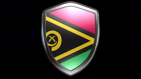 Vanuatu (Official)  Emblem Transition with Alpha Channel - 4K Resolution