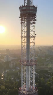 TV Tower in the Morning at Dawn in Kyiv Ukraine