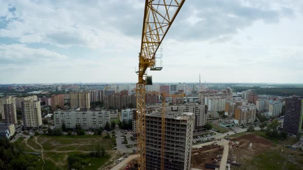 Construction of New Apartments and Crane
