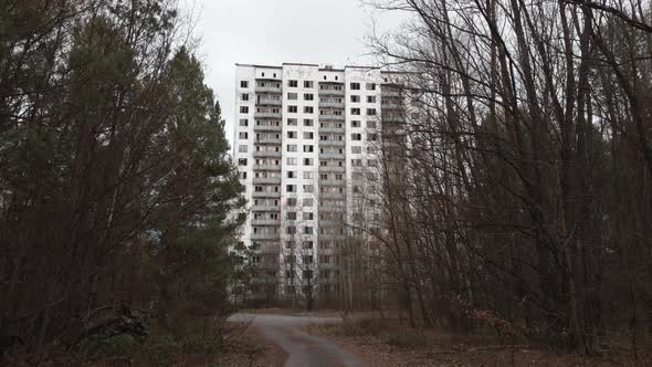 Chernobyl Exclusion Zone. Pripyat. Aerial.