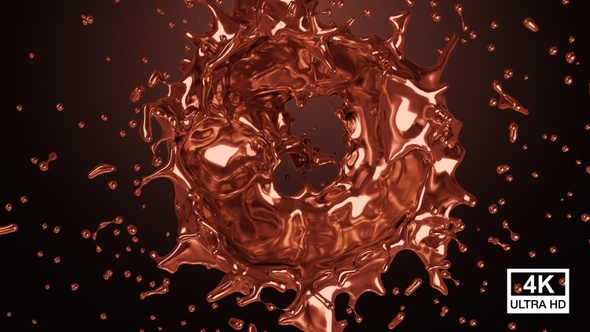 Circle Liquid Copper Splash