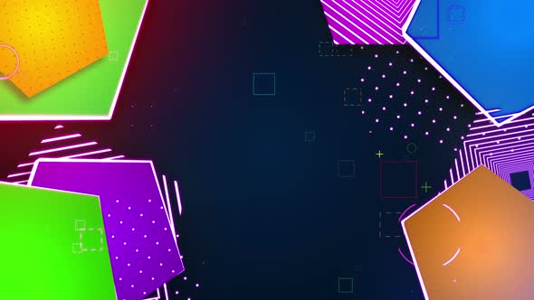 Colorful Hexagon Loop Background 4K alt