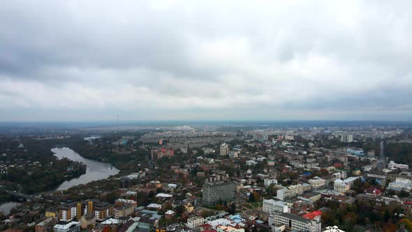 Modern city complex. High-raised buildings in the center of the city. New residential apartments.