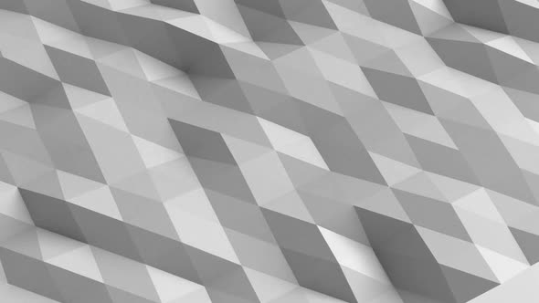 dynamic background of randomly moving geometric shapes in gray tones