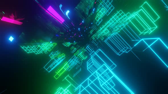 Hitech Neon Scifi Tunel