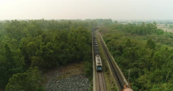 Top Shot Train Entering Coal Power Plant, India