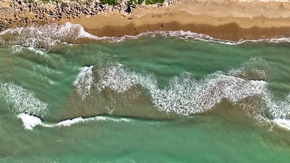 Beach aerial view 4 K Turkey Side