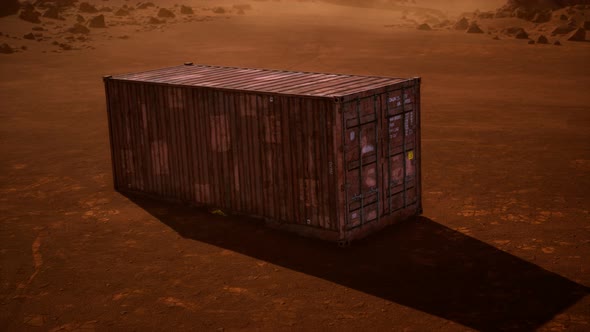 Abandoned Shipping Container in the Desert alt