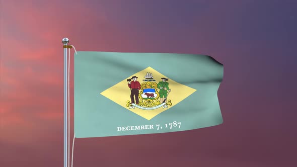 Delaware Flag 4k