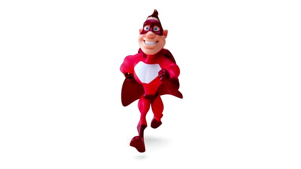 Fun 3D cartoon fun superhero