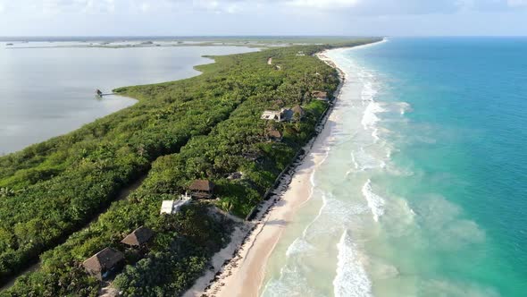 Tulum Beach Rivera Maya Aerial