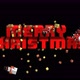 4K Geometric Christmas elements falling over Merry Christmas text - VideoHive Item for Sale