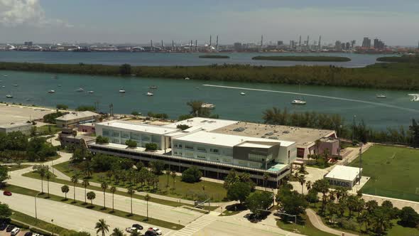 Aerial Footage Mast Academy Key Biscayne Miami Fl