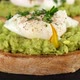 Avocado toast with poached egg close up - VideoHive Item for Sale