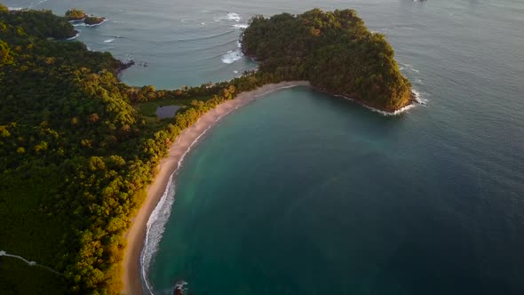 Aerial view of Manuel Antonio National Park in Costa Rica.