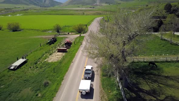 Pop Up Camper Travels Through Idaho in Spring